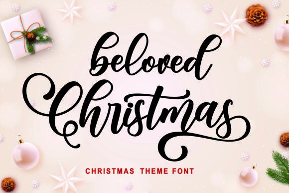 Beloved Christmas: A Stylish Script Font for Elegant Design