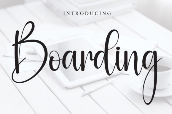 Boarding: A Handwritten Font with Heart