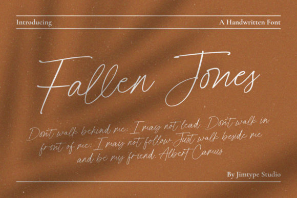 Discover the Beauty of Fallen Jones: A Handwritten Font for Personalized Design