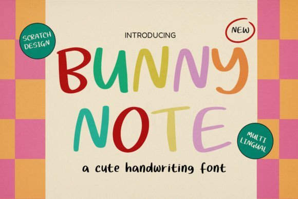 Introducing Bunnynote: A Sweet and Friendly Handwritten Font for Creative Design