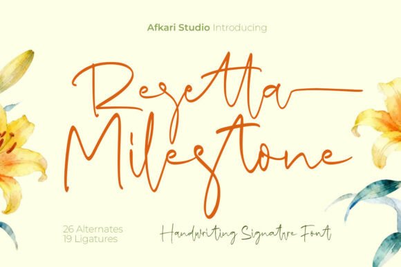 Resetta Milestone: A Handwritten Signature Script for Modern Design