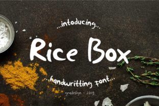 The Rice Box Font: A Handwritten Style Inspired by Lunch Menus